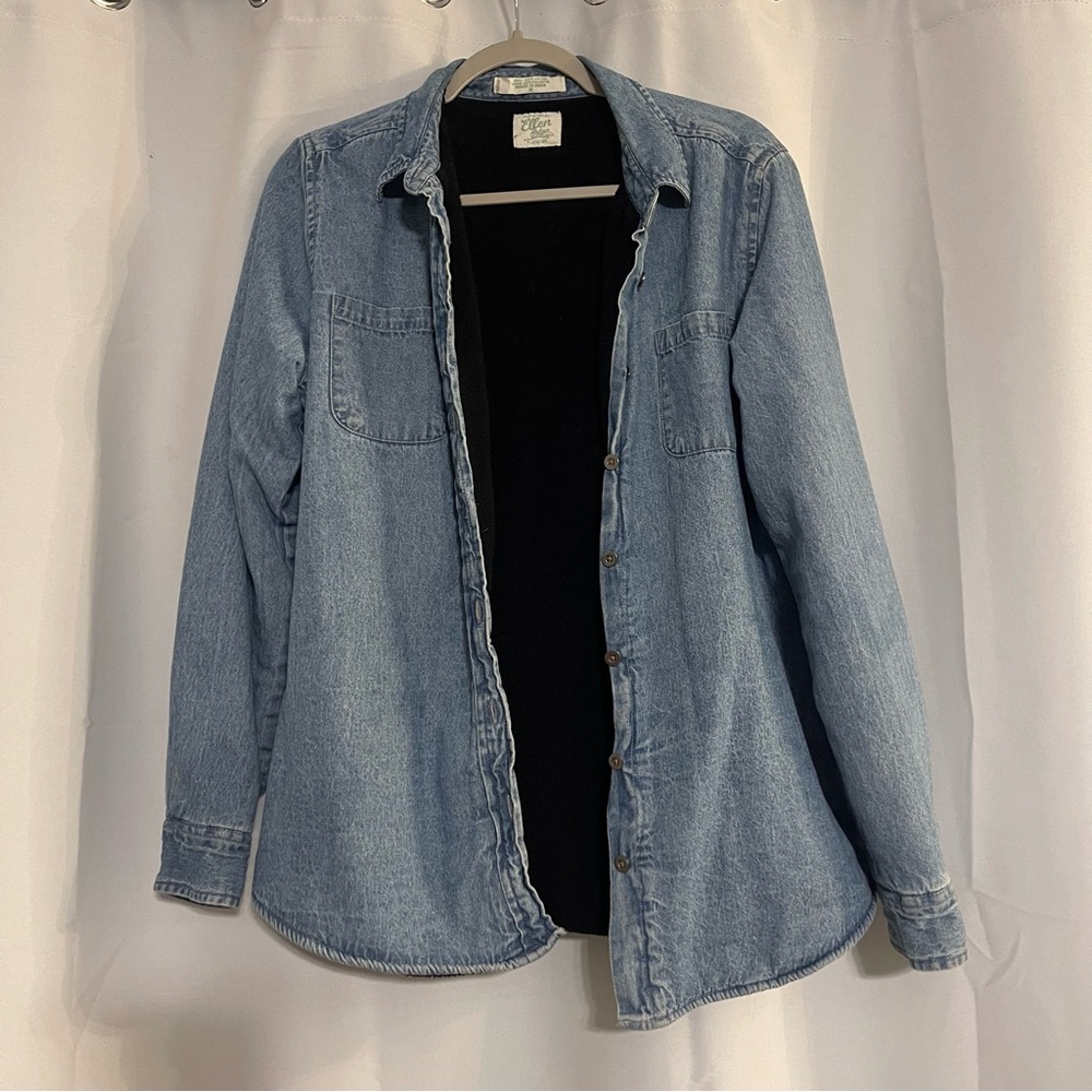 Vintage Ellen Orton Fleece Lined Denim Jacket